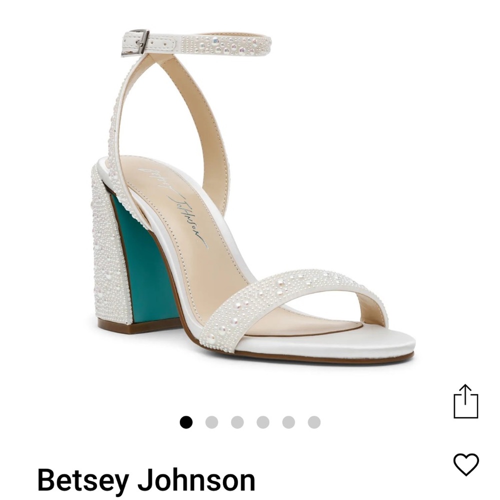 Betsy Johnson Rhinestone Embellished block heels